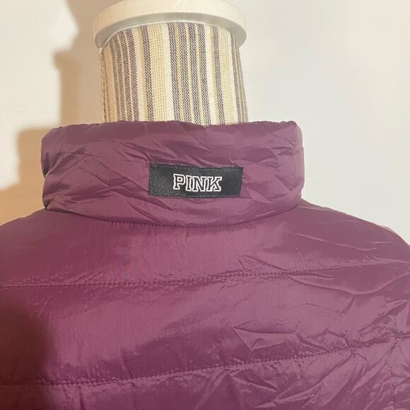 PINK WOMENS PACKABLE PUFFER SIZE S NWOT - Picture 3 of 3